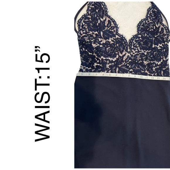 MISSGUIDED DRESS NAVY SIZE:14. BUST:15.5” WAIST:15” - Picture 6 of 13